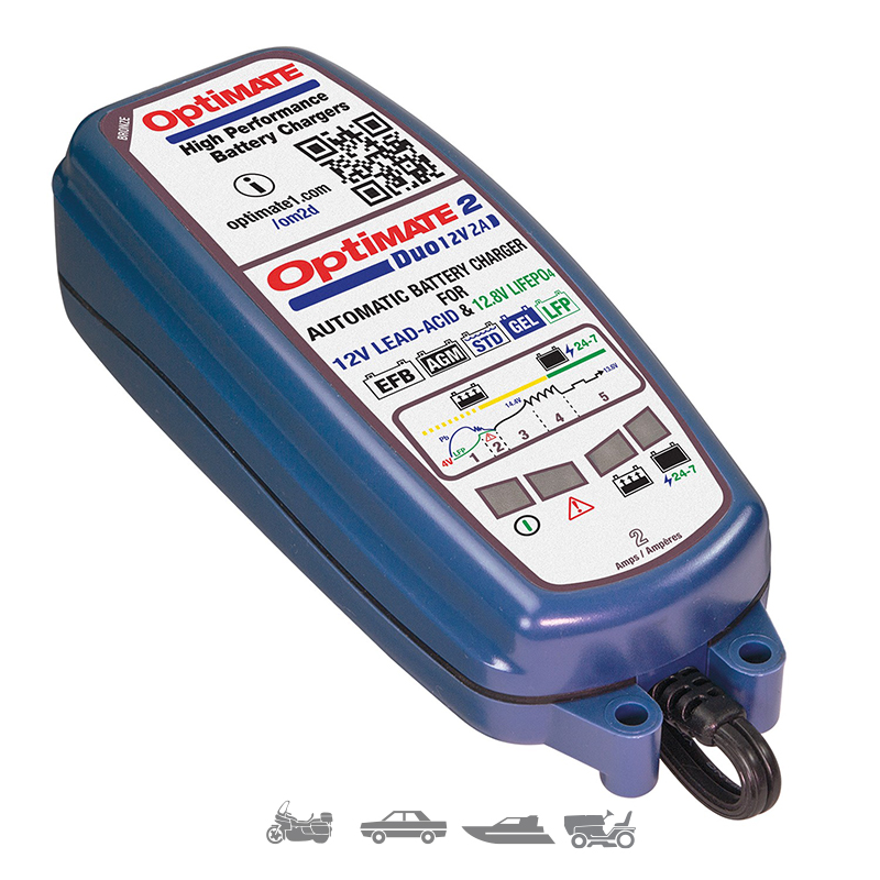 Cargador/Mantenedor de baterías Optimate 2 Duo TM-550