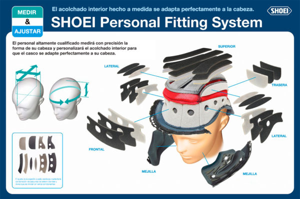 P.F.S SHOEI  AJUSTE PERFECTO – Personal Fitting System