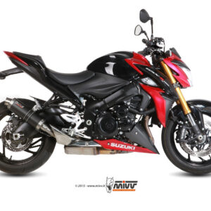 Mivv Slip-On Double Gun black Suzuki GSR 750 2011-16
