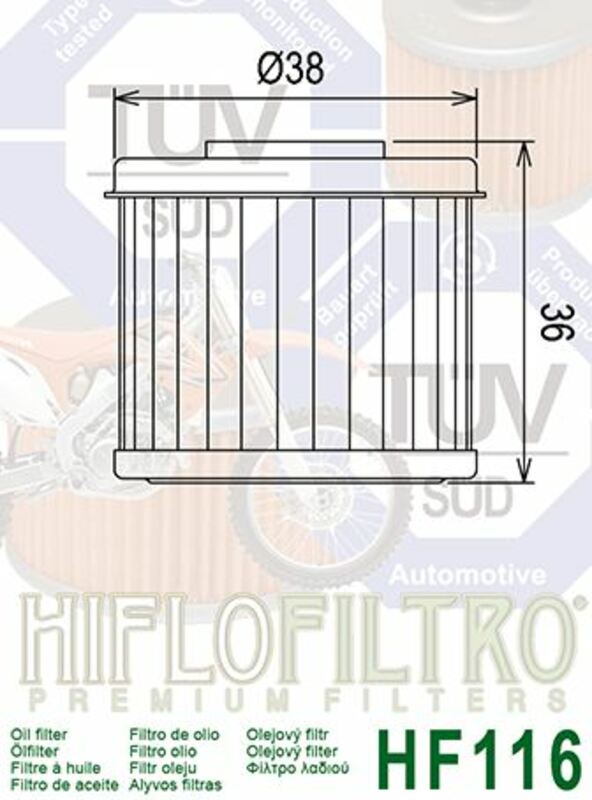 Filtro de aceite HIFLOFILTRO - HF116