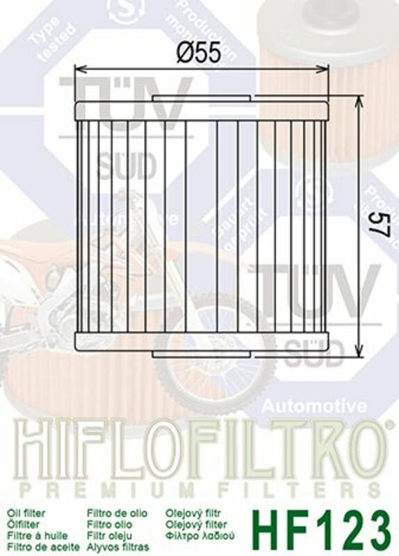 Filtro de aceite HIFLOFILTRO - HF123