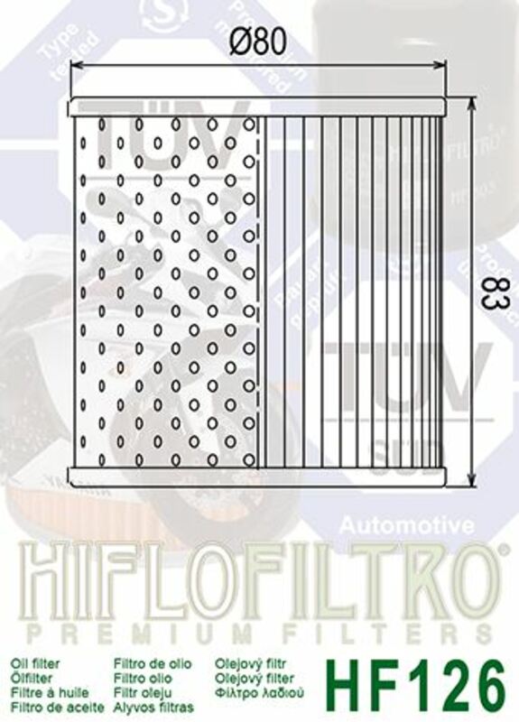 Filtro de aceite HIFLOFILTRO - HF126
