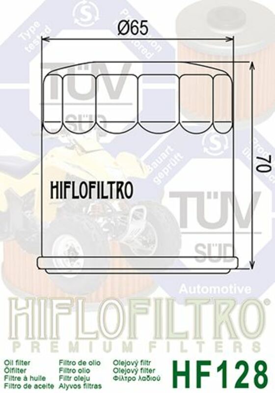 Filtro de aceite HIFLOFILTRO - HF128