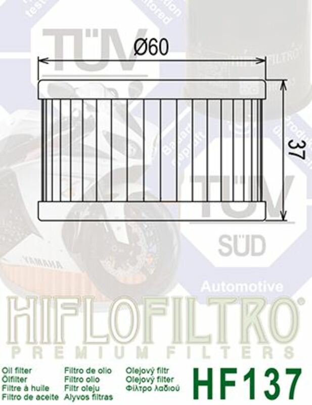 Filtro de aceite HIFLOFILTRO - HF137