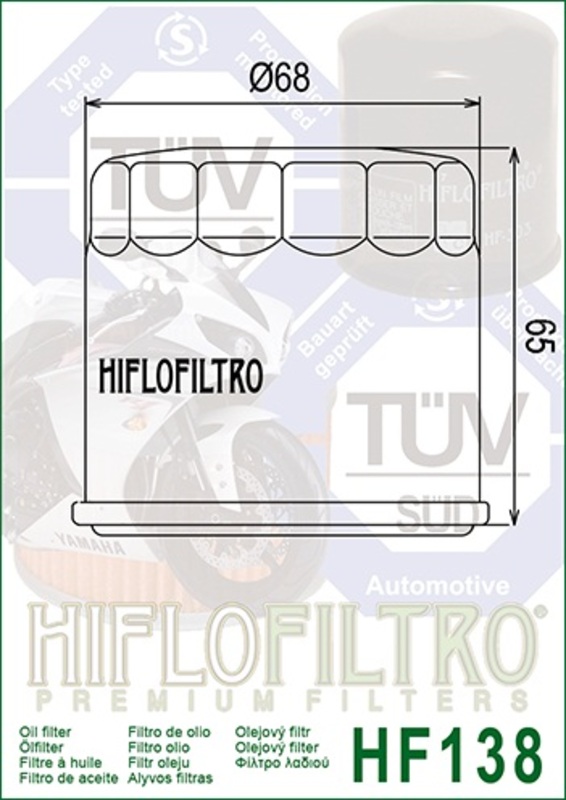 Filtro de aceite HIFLOFILTRO Racing - HF138RC