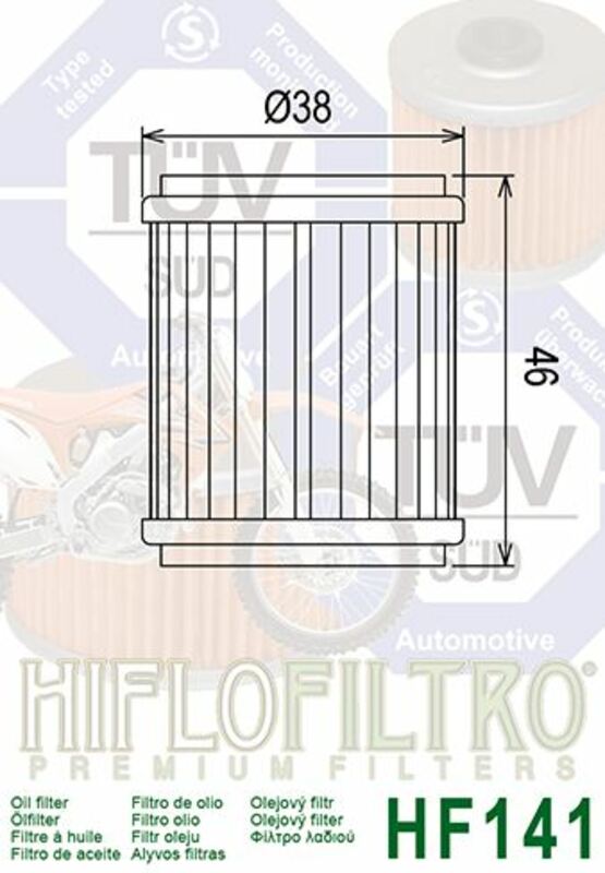 Filtro de aceite HIFLOFILTRO - HF141