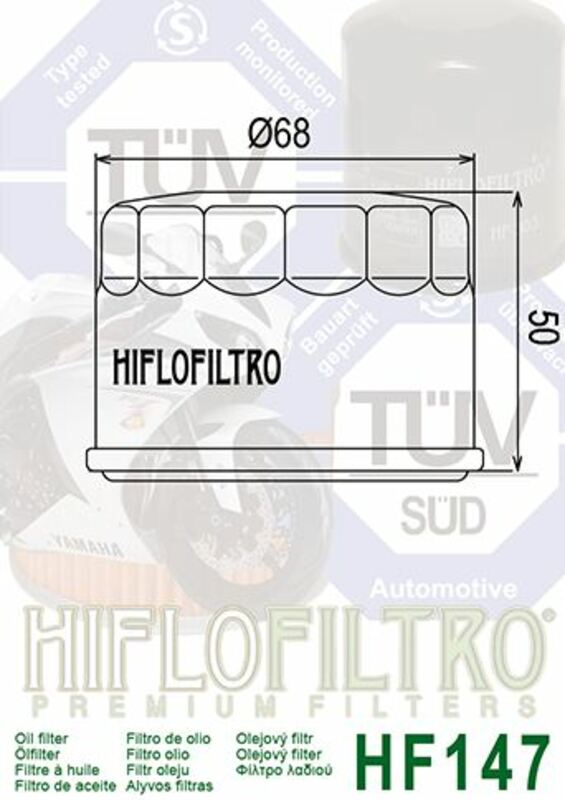 Filtro de aceite HIFLOFILTRO - HF147