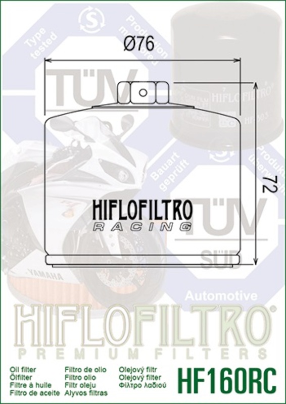 Filtro de aceite HIFLOFILTRO Racing - HF160RC
