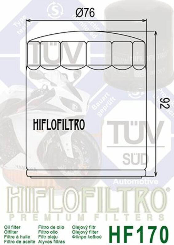 Filtro de aceite HIFLOFILTRO - HF170B