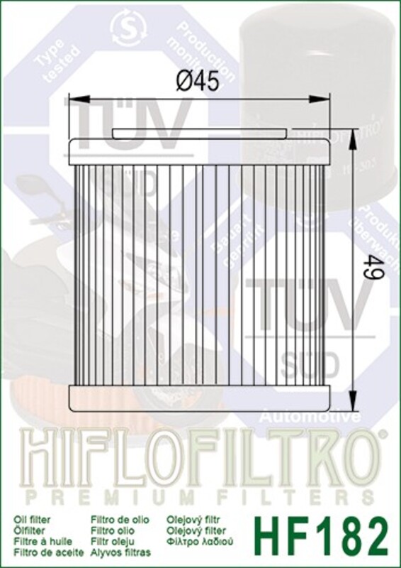 Filtro de aceite HIFLOFILTRO - HF182