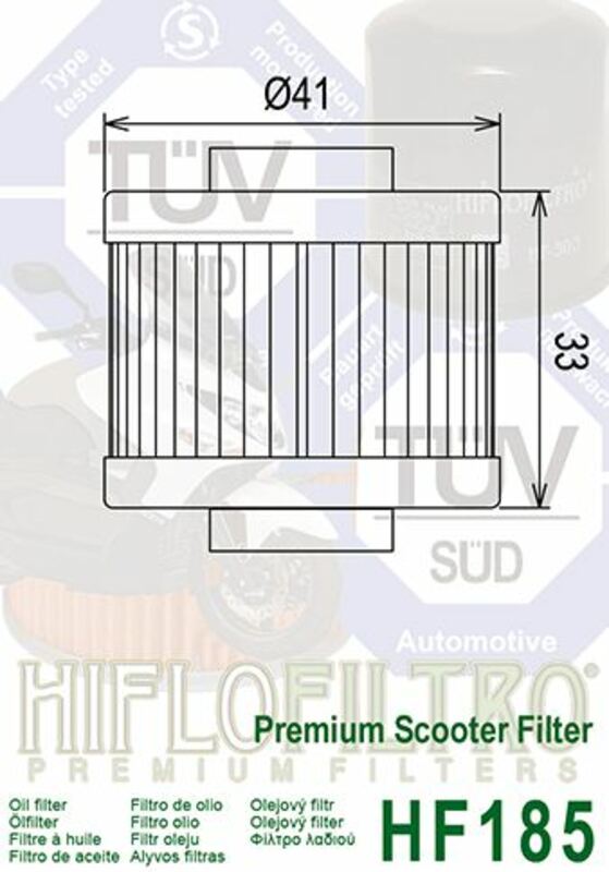 Filtro de aceite HIFLOFILTRO - HF185
