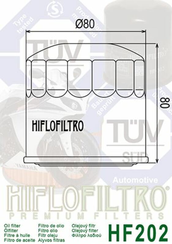 Filtro de aceite HIFLOFILTRO - HF202