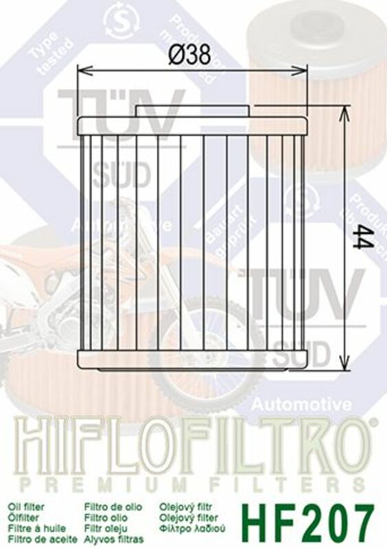 Filtro de aceite HIFLOFILTRO - HF207