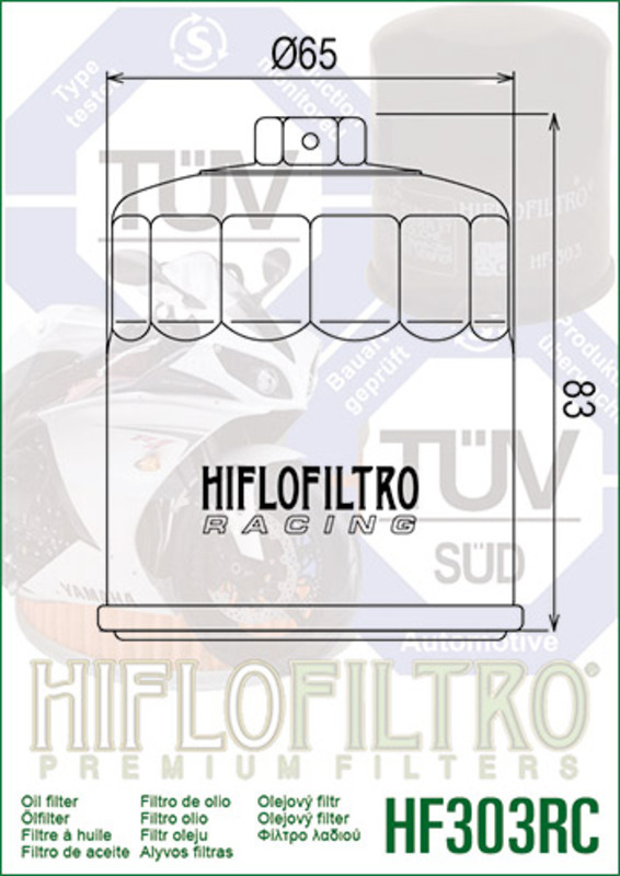 Filtro de aceite HIFLOFILTRO Racing - HF303RC