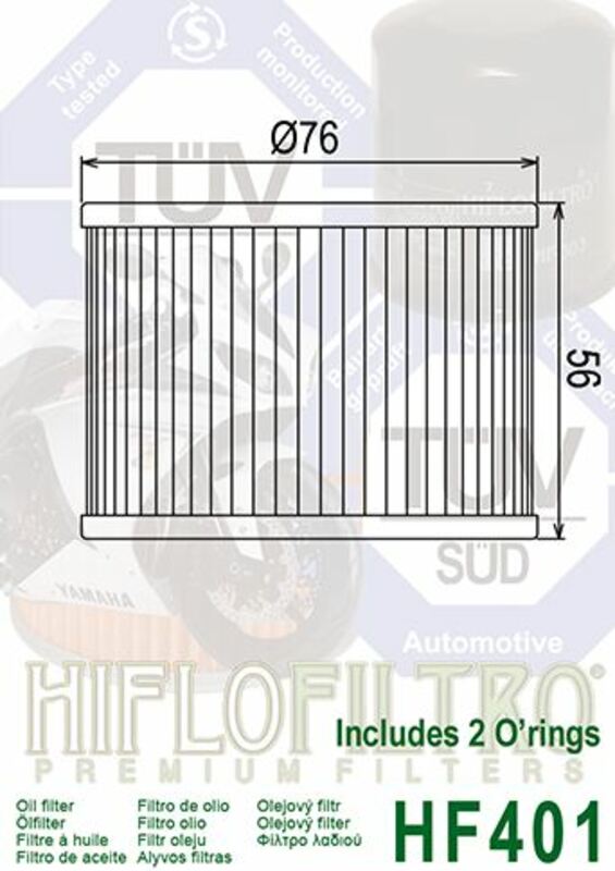 Filtro de aceite HIFLOFILTRO - HF401