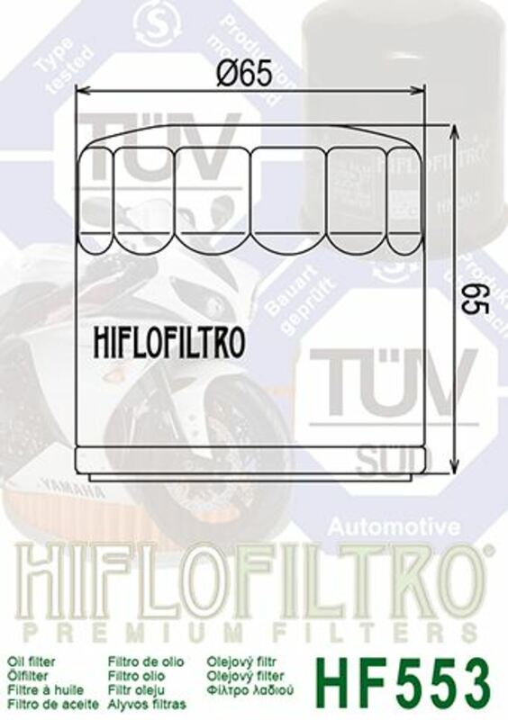 Filtro de aceite HIFLOFILTRO - HF553