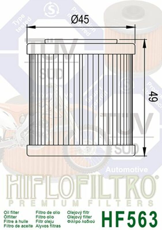 Filtro de aceite HIFLOFILTRO - HF563