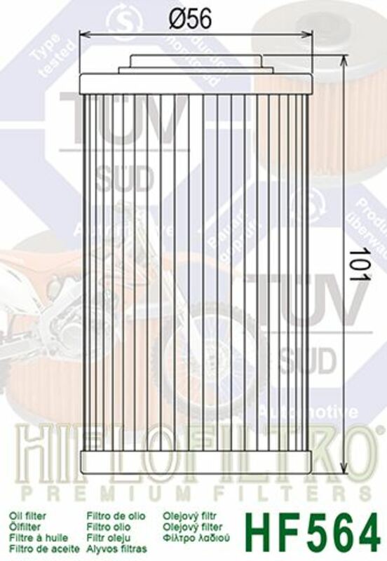 Filtro de aceite HIFLOFILTRO - HF564