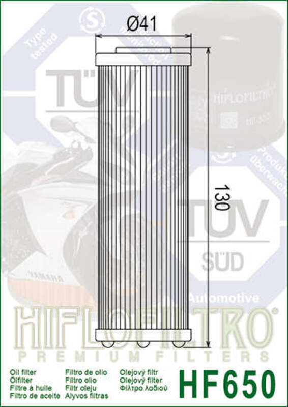 Filtro de aceite HIFLOFILTRO - HF650