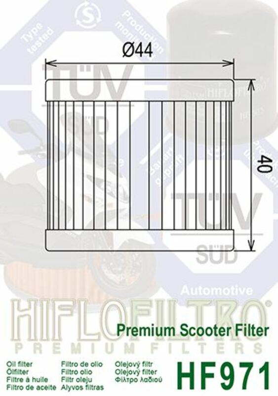 Filtro de aceite HIFLOFILTRO - HF971