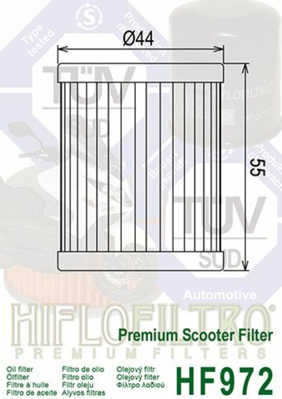 Filtro de aceite HIFLOFILTRO - HF972
