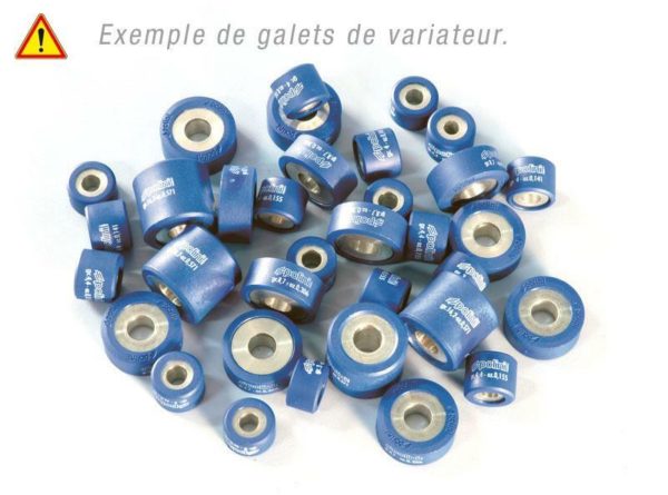 Rodillos de variador POLINI 25x21,8mm 16,3gr - 8 piezas