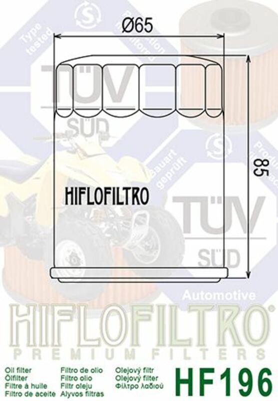Filtro de aceite HIFLOFILTRO - HF196