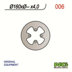 Disco de freno NG BRAKES redondo fijo 6
