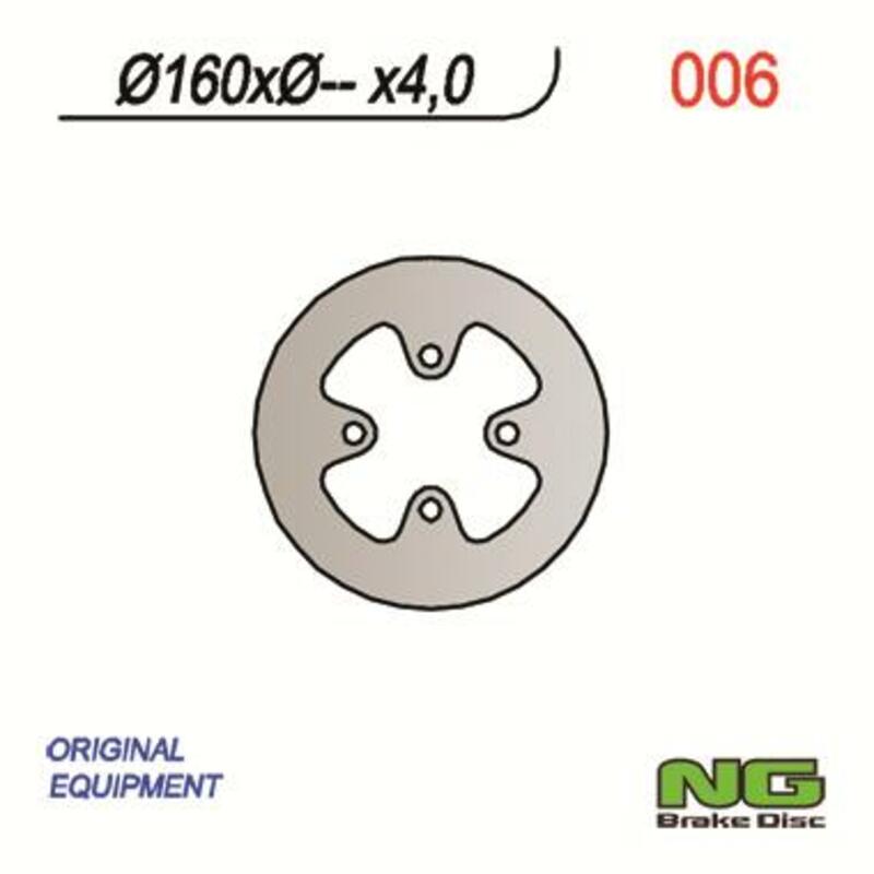 Disco de freno NG BRAKES redondo fijo 6