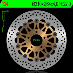 Disco de freno NG BRAKES redondo flotante 124