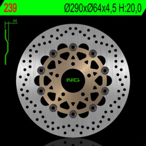 Disco de freno NG BRAKES redondo flotante 239