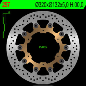 Disco de freno NG BRAKES redondo flotante 297