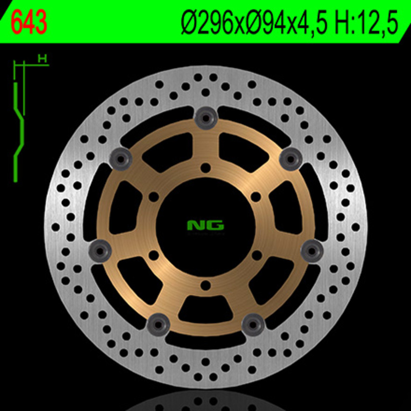 Disco de freno NG BRAKES redondo flotante 643