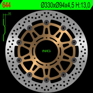 Disco de freno NG BRAKES redondo flotante 644