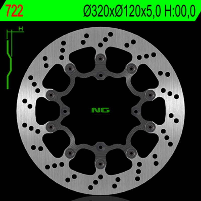 Disco de freno NG BRAKES redondo flotante 722