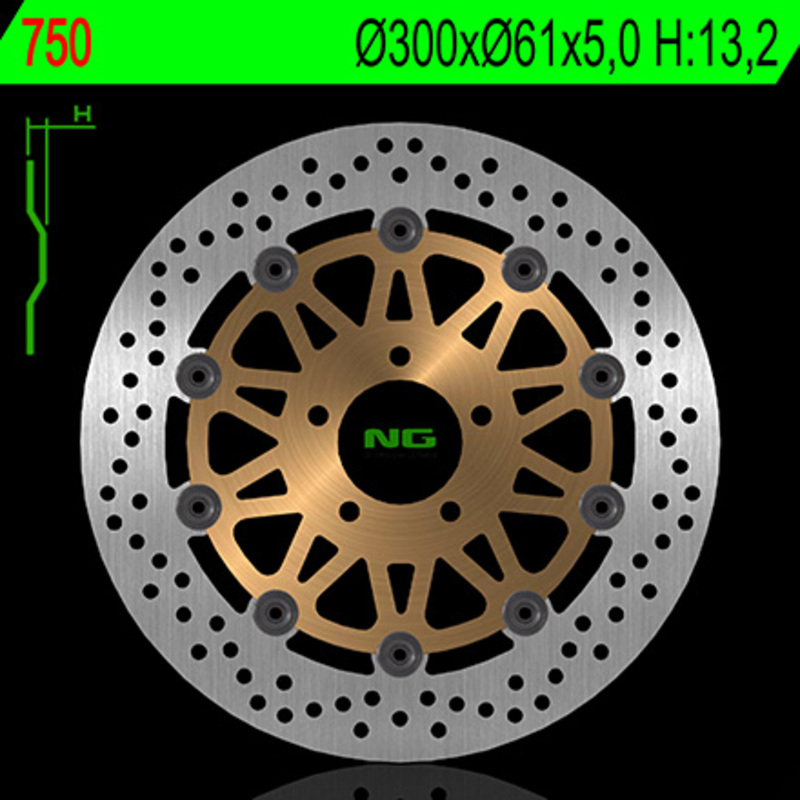 Disco de freno NG BRAKES redondo flotante 750