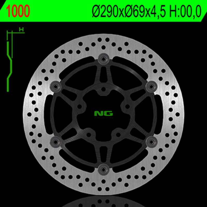 Disco de freno NG BRAKES redondo flotante 1000