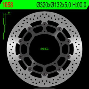 Disco de freno NG BRAKES redondo flotante 1058