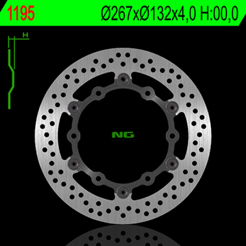 Disco de freno NG BRAKES redondo flotante 1195