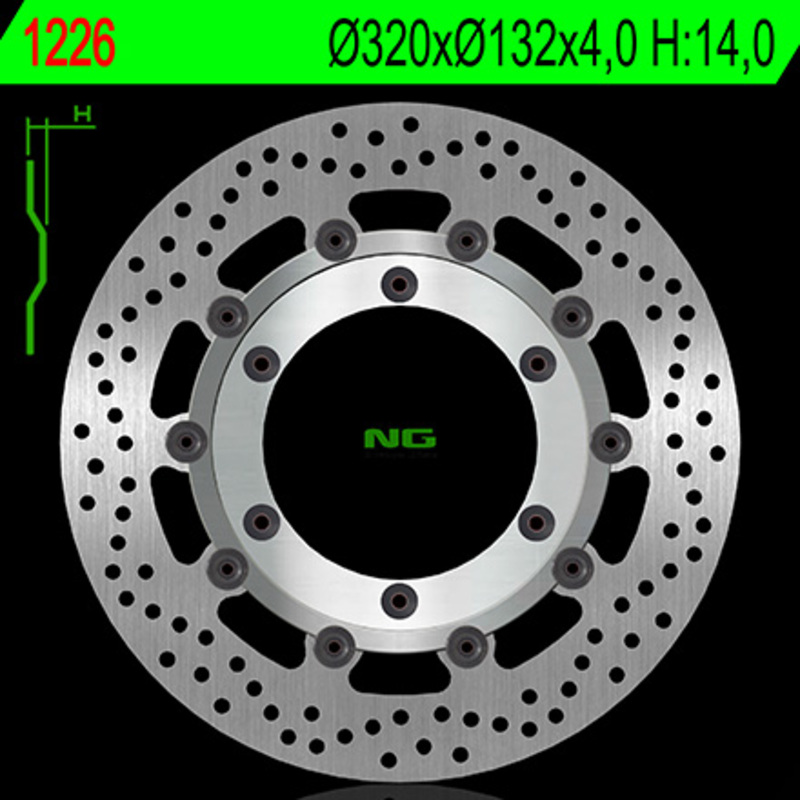 Disco de freno NG BRAKES redondo flotante 1226