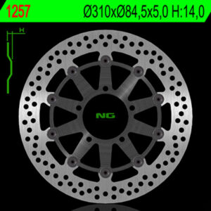 Disco de freno NG BRAKES redondo fijo 1247