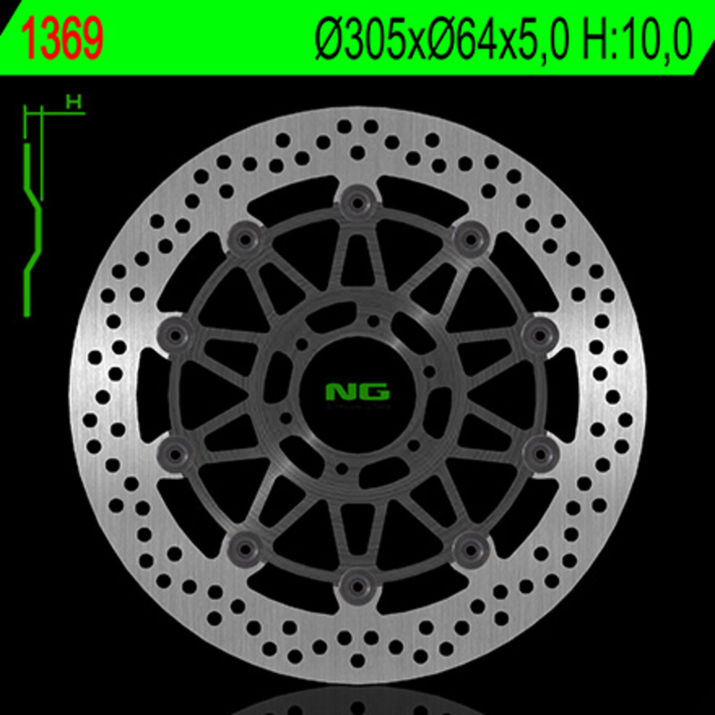 Disco de freno NG BRAKES redondo flotante 1369