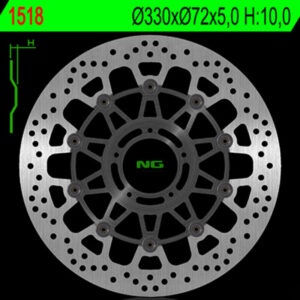 Disco de freno NG BRAKES redondo flotante 1518