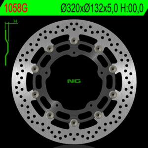 Disco de freno NG BRAKES redondo flotante 1058G