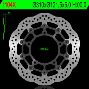 Disco de freno NG BRAKES ondulado flotante 1104X