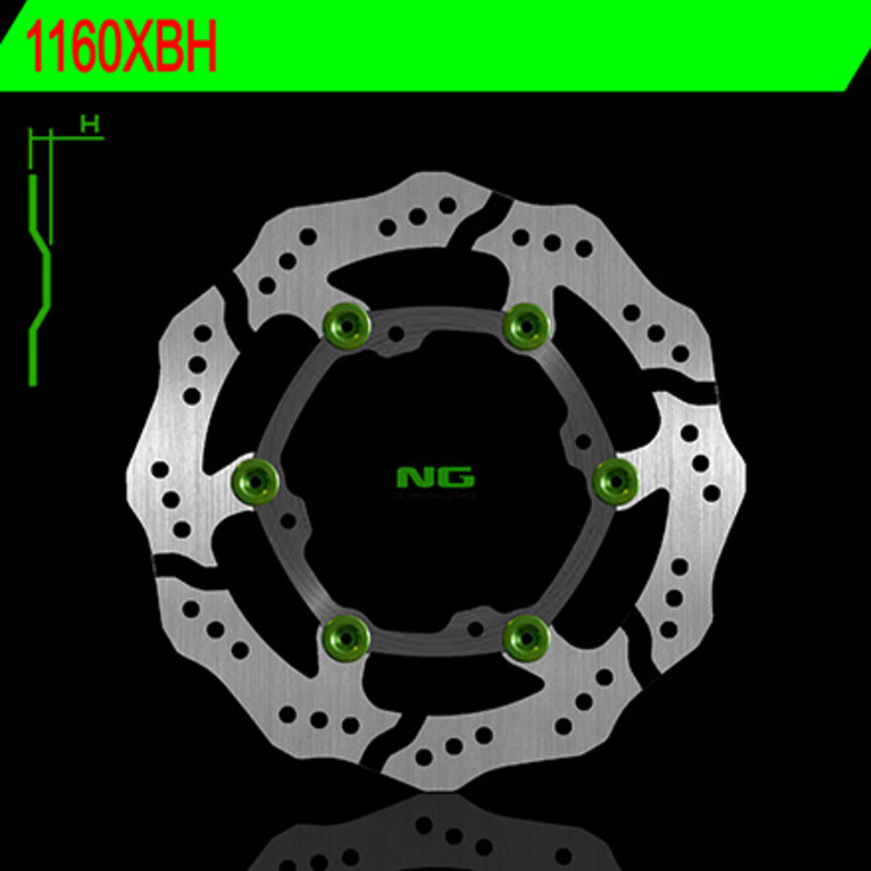 Disco de freno NG BRAKES ondulado flotante 1160XBH