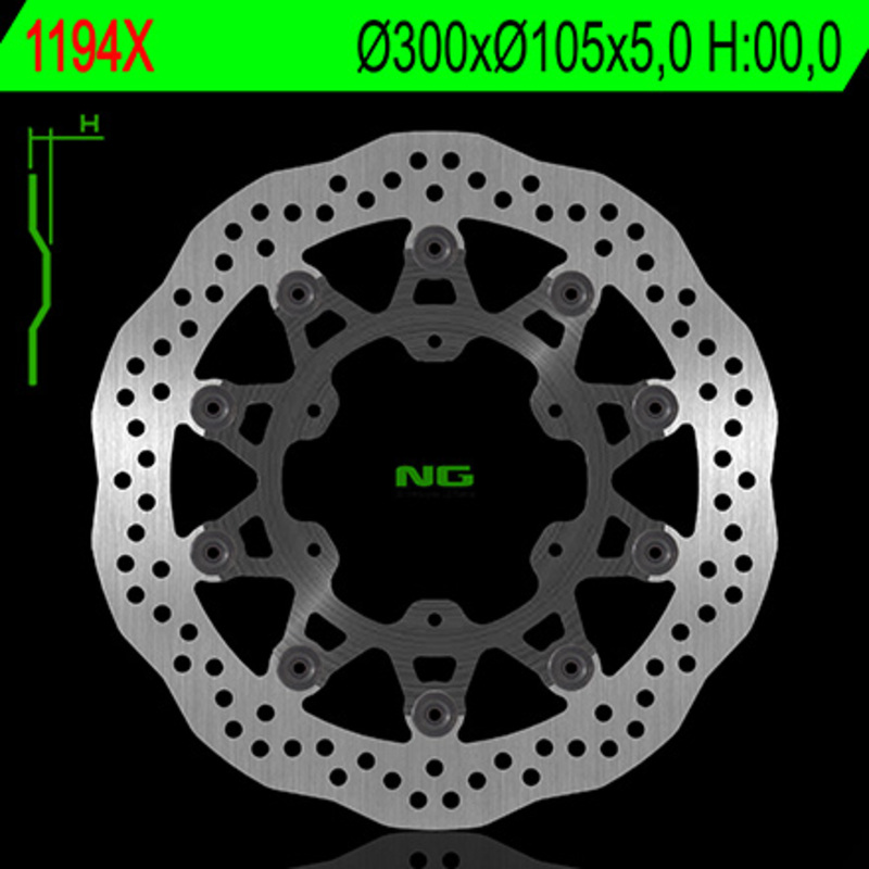 Disco de freno NG BRAKES ondulado flotante 1194X