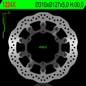 Disco de freno NG BRAKES ondulado flotante 1224X