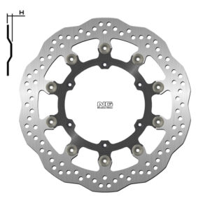 Disco de freno NG BRAKES ondulado flotante 1224XG