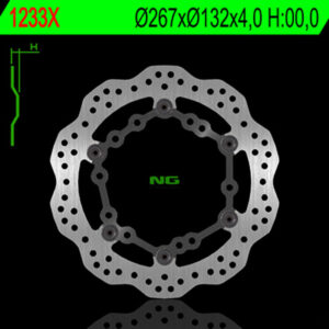 Disco de freno NG BRAKES ondulado flotante 1233X